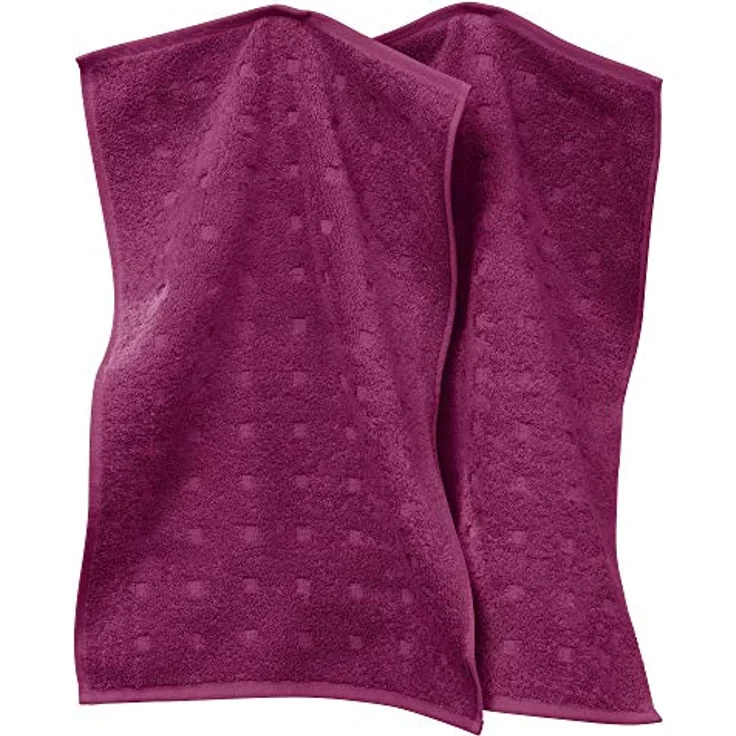Möve Gästehandtuch Gästetuch 2er-Pack "Quadretti", Frottier (2-St), Walk-Frottier Uni – Bild 2