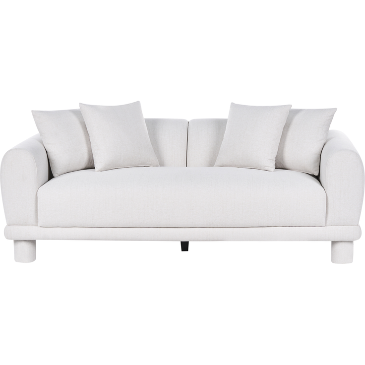 Sofa 3-Sitzer PORI Stoff Cremeweiß