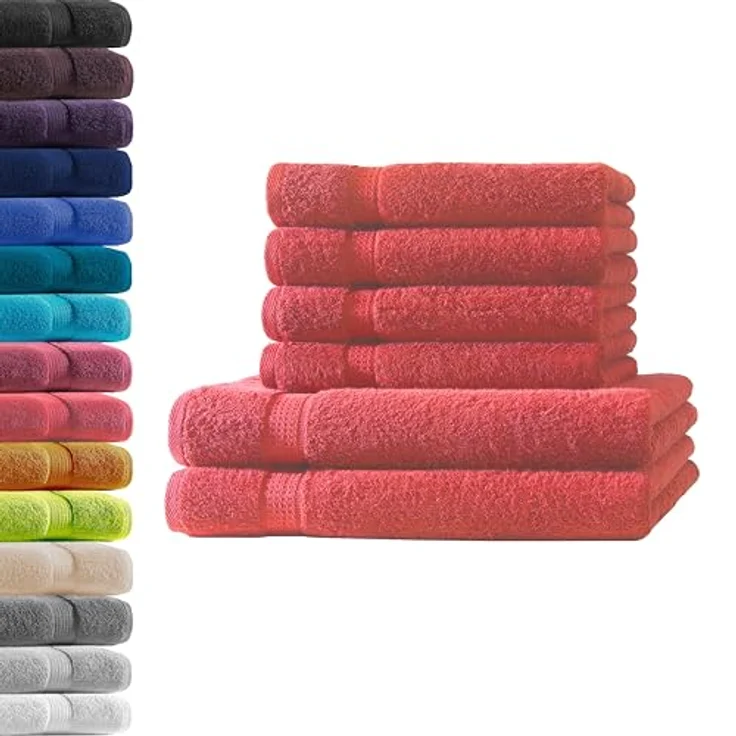 Hometex Premium Textiles Handtuch in Premium Qualität 500 g/m², Feinster Frottier-Stoff 100% Baumwolle, 2x Duschtuch + 4x Handtuch, weich, saugfähig, extra schwer & flauschig – Bild 2