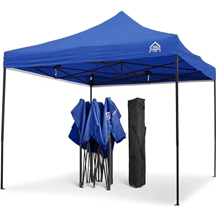 All Seasons Gazebos 3x3 m vollständig wasserdichtes Faltpavillon - Königsblau – Bild 2