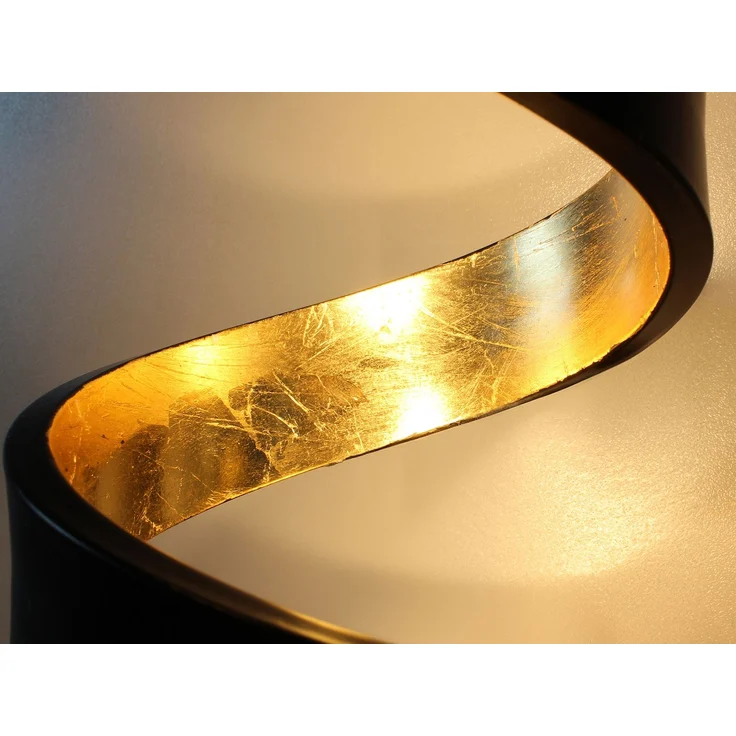 Ausgefallene LED Wandleuchte HELIX Schwarz / Gold, Höhe 26cm – Bild 6