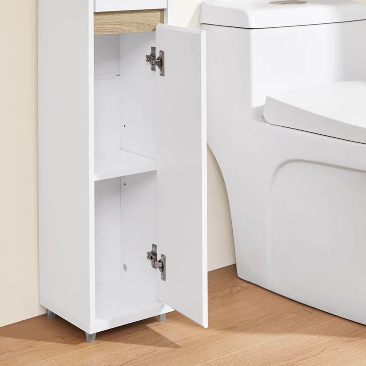 SoBuy BZR151-W Badunterschrank, Spanplatte, Lackiert, Weiß, 20 x 96 x 20 cm – Bild 7