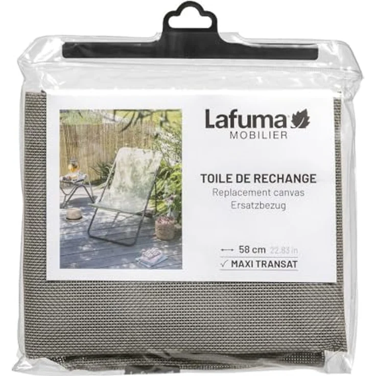 Lafuma Mobilier Ersatz-Batyline-Bezug für Liegestuhl Maxi-Transat, Grau, LFM2655-8556, Terre – Bild 3