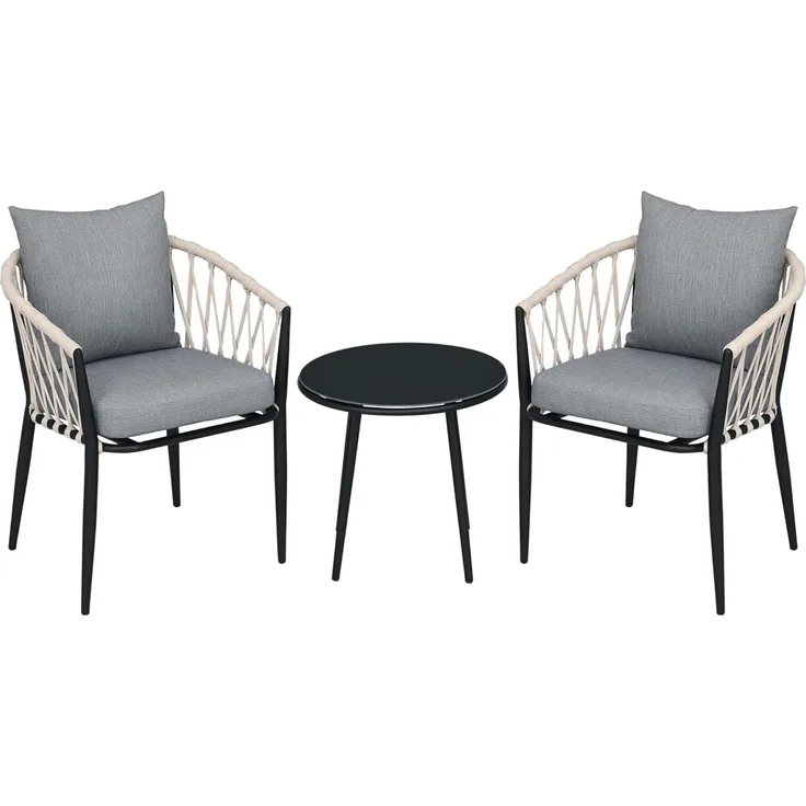 Outsunny Balkonset Mosaiksteine, Terassenmöbel, wetterbeständig