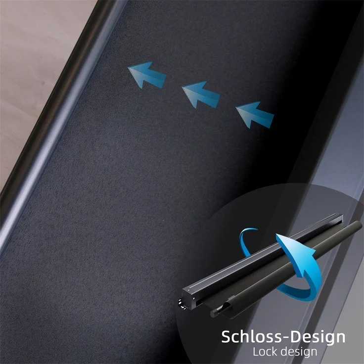 Senkrechtmarkise ausziehbar Seitenmarkise Windschutz 140x140cm Anthrazit – Bild 6