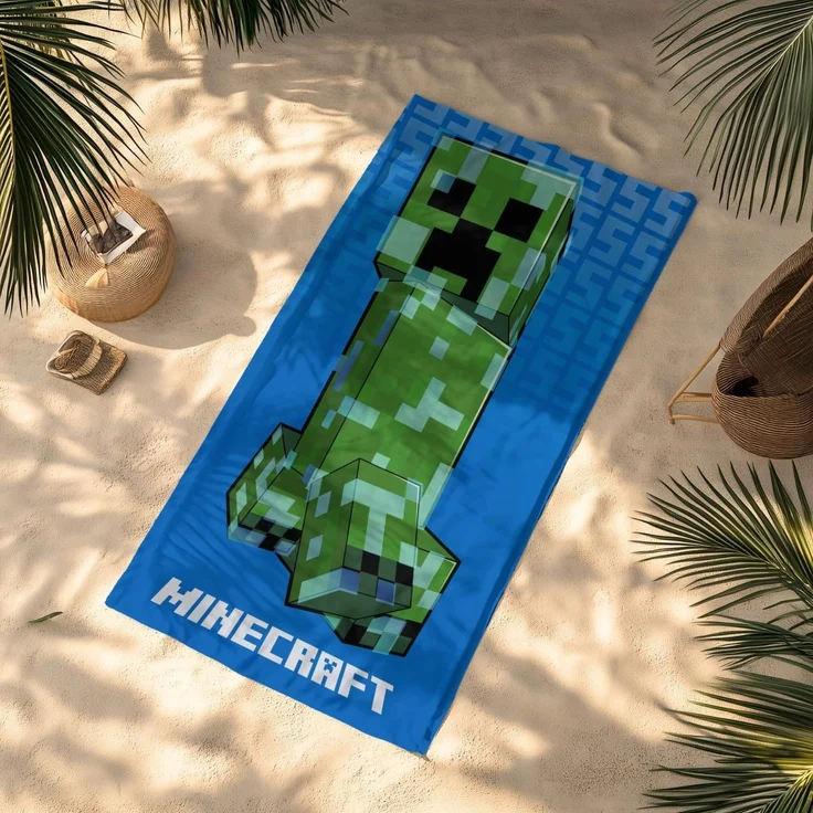 Minecraft Strandtuch Minecraft Badetuch Creeper Strandtuch – Bild 5