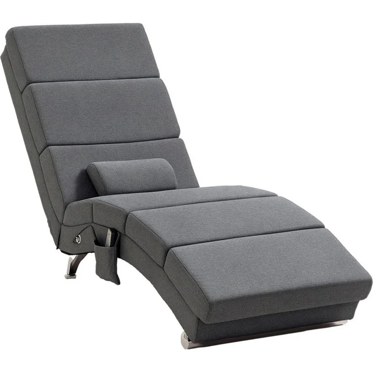 HOMCOM Massagesessel Relaxliege mit Massagefunktion elektrisch (Loungesessel, 1-St, Fernsehsessel), mit 5 Modi, Kissen, Dunkelgrau – Bild 1