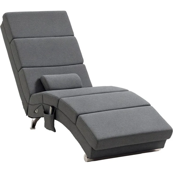 HOMCOM Massagesessel Relaxliege mit Massagefunktion elektrisch (Loungesessel, 1-St, Fernsehsessel), mit 5 Modi, Kissen, Dunkelgrau