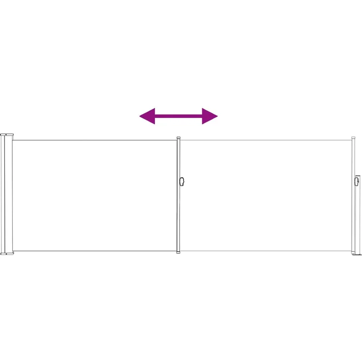 vidaXL Ausziehbare Seitenmarkise Rechteckig 500 x 100 cm Polyester 42035323 – Bild 9