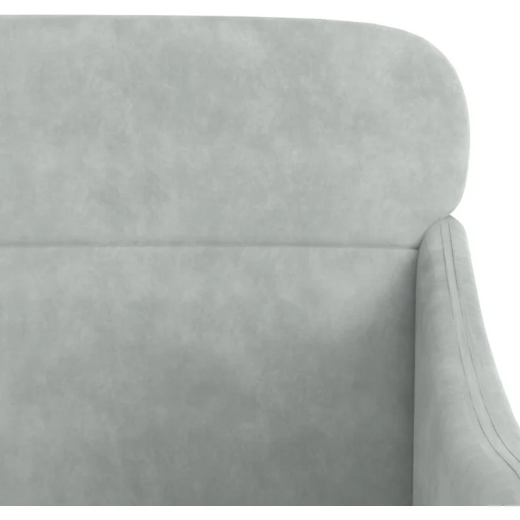 Sessel wohnzimmer, Relaxsessel Hellgrau 63x76x80 cm Samt – Bild 6