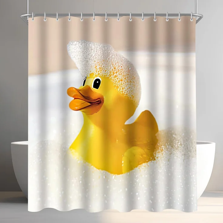 Duschvorhang Gelbe Ente Duschvorhang 240x200cm, Wasserabweisend, Antischimmel – Bild 8