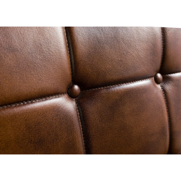 Stuhl Echtleder 61x65x89 braun IRON LABEL #113 – Bild 5
