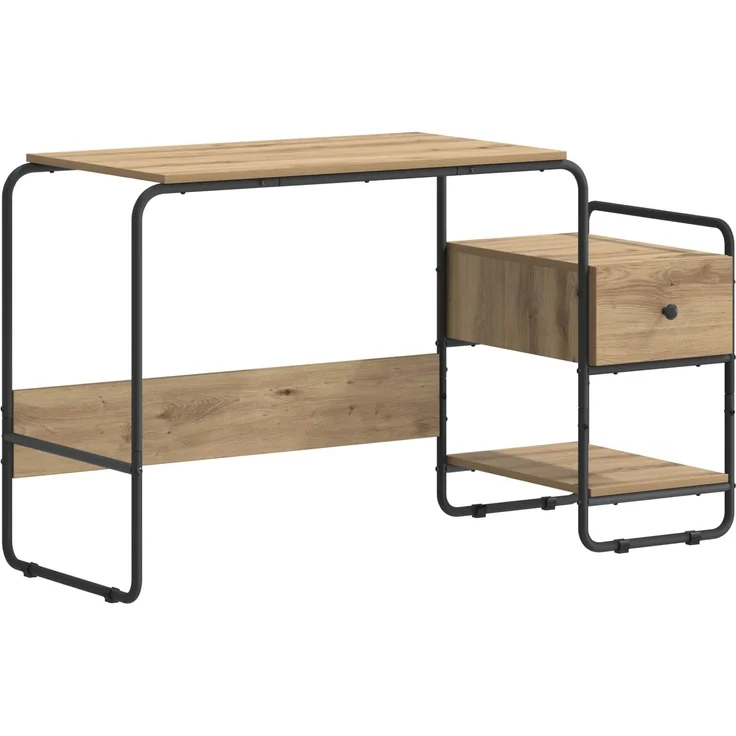 vidaXL Schreibtisch mit Stauraum Artisan-Eiche 131,5 x 50 x 75,5 cm 8008049 – Bild 2