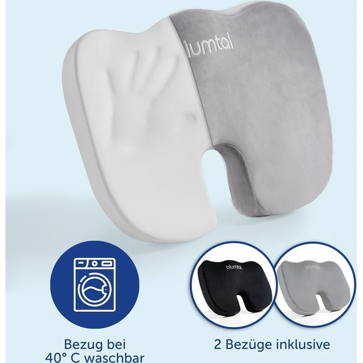 Blumtal Sitzkissen Ergonomisches Sitzkissen - in 3 Härtegraden, ideales Sitzkissen für das Auto und Büro – Bild 4