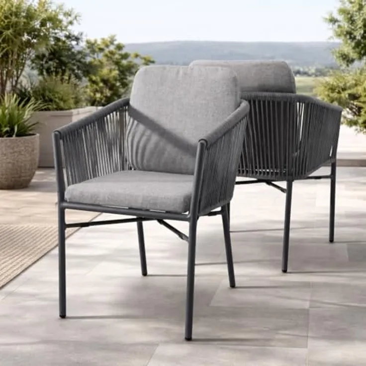 Destiny Gartensessel LUCCA (Set, 2-St), Aluminium, Rope, inkl. Auflagen, stapelbar