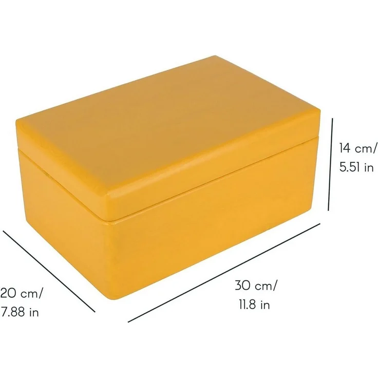 Creative Deco Holzkiste mit Deckel Groß Erinnerungsbox Baby Holzbox 30 x 20 x 14 cm, mit Scharnieren – Bild 2
