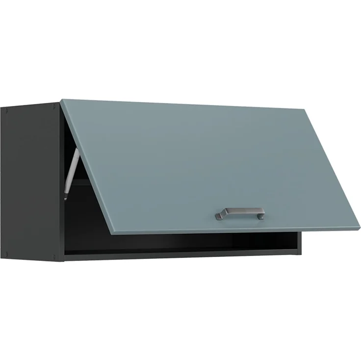 Hängeschrank R-Line Blau-Grau/Anthrazit 80 cm Flach Vicco – Bild 3