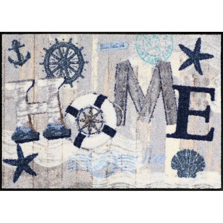 Salonloewe Fußmatte Fußmatte "Home Maritim", eckig, Höhe: 7 mm, Motiv