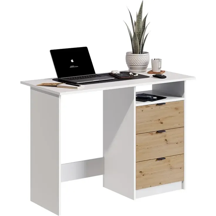Schreibtisch Meiko Weiß/Artisan 105 x 50 cm mit Schubladen Vicco – Bild 6