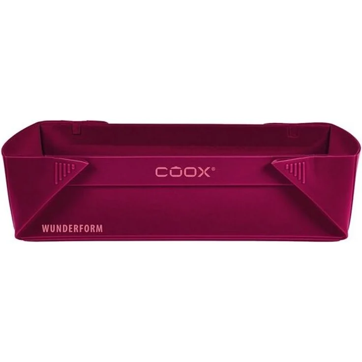 coox WUNDERFORM Basic M in Dunkelrot, die erste faltbare Kastenform, platzsparende Backform aus Silikon BPA-frei – Bild 2