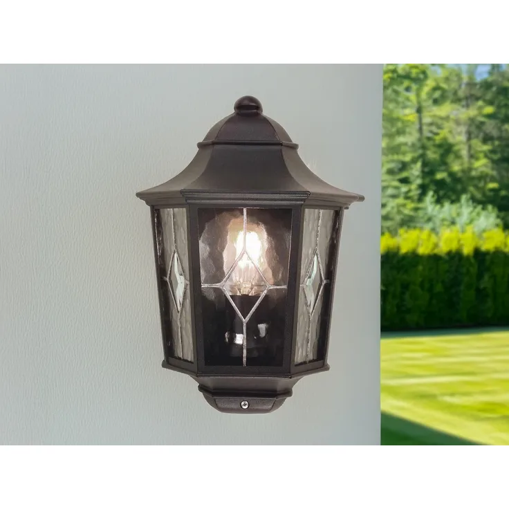 Außenleuchte, Wandlampe, Laterne, ALU-Druckguss, Schwarz