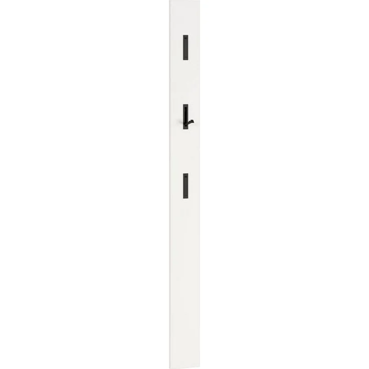 Germania Garderobenpaneel 3728-84, in Weiß, mit drei ausklappbaren Kleiderhaken aus Metall, 15 x 170 x 3 cm (BxHxT) – Bild 4