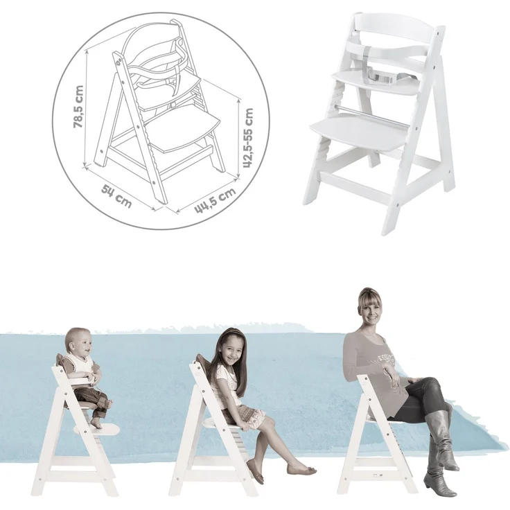 roba Treppenhochstuhl 'Born Up' - Set 2 in 1 - 'roba Style' grau - mit Liegefunktion - ab Geburt – Bild 15