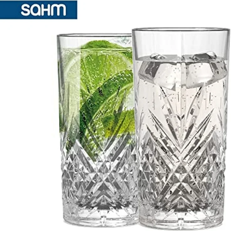 SAHM Longdrinkglas Gin Tonic Gläser 6 teilig 365ml - Broadway Trinkgläser Set, 6-tlg, Edles Glas, 100% recyclebar – Bild 6