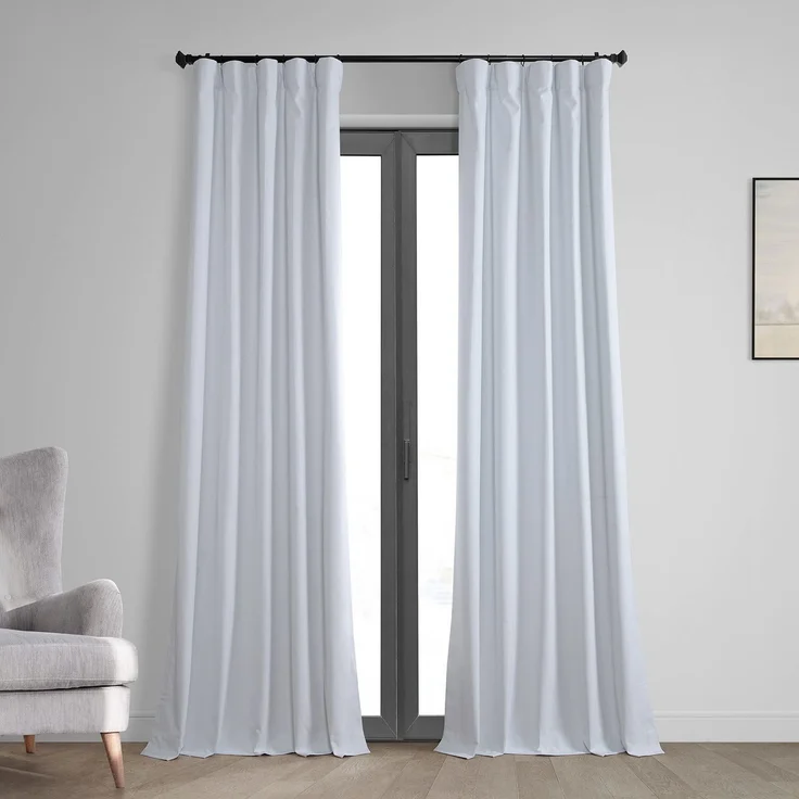 HPD Half Price Drapes Vintage Verdunkelungsvorhänge für Schlafzimmer & Wohnzimmer, 50 x 108, Thermo-Kreuz-Leinengewebe, FLCW-CBO2212-108 (1 Panel) Weiß