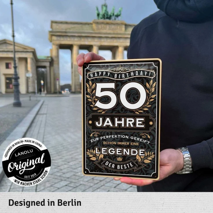 LANOLU Blechschild 50 Jahre Legende - 20x30cm – Metall – Mehrfarbig – 20154 – Bild 2