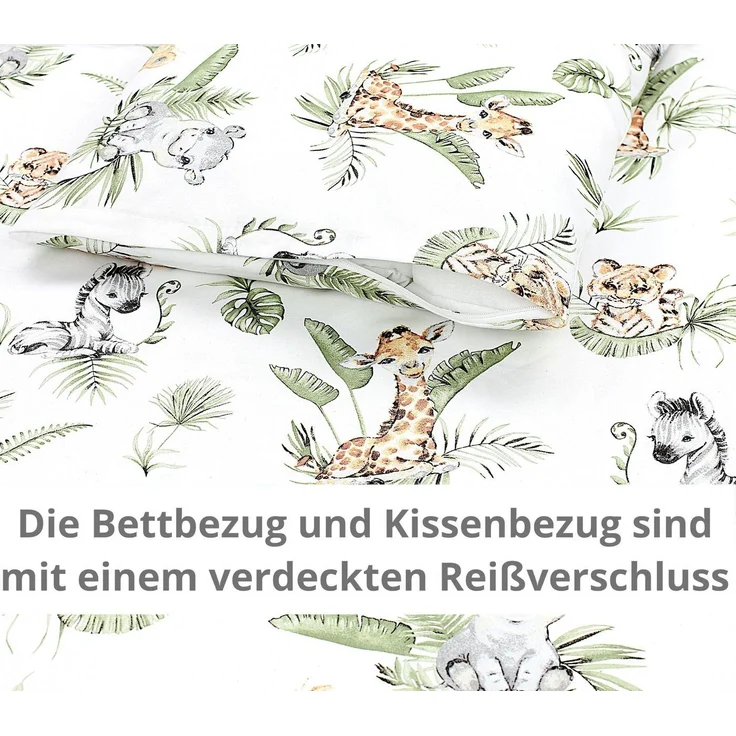 TupTam Babybettwäsche Kinder Bettwäsche Set Babybettwäsche Bettbezug Kissenbezug 2-tlg – Bild 2