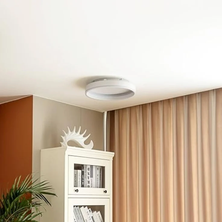 Lindby Deckenleuchten Yasmen, LED, Kunststoff Weiß Farbwechsel warmweiß / tageslicht IP20, LED 23 W gesamt, Farbwechsel warmweiß / tageslicht – Bild 3