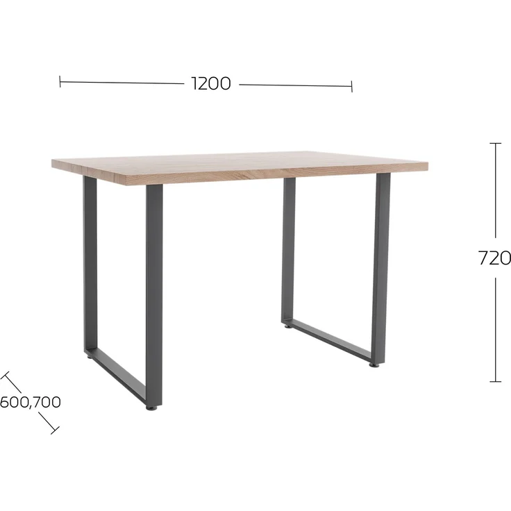 Shefa Esstisch Seattle 120 cm Eiche Tabak - Moderner Küchentisch für 2-4 Personen – Bild 2
