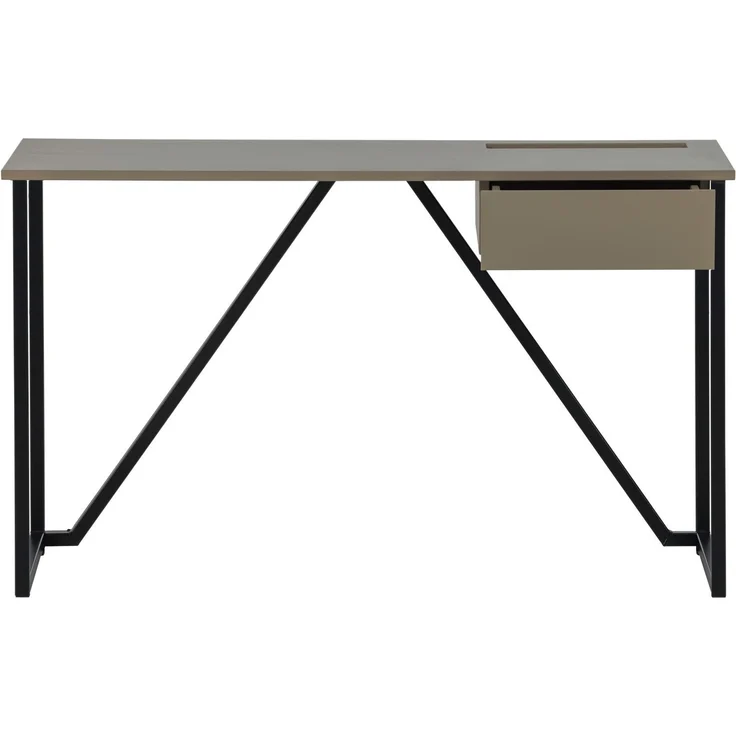 Schreibtisch New Julius aus Kiefernholz FSC, modern mit Schublade, Braun, 126 x 53 cm – Bild 4