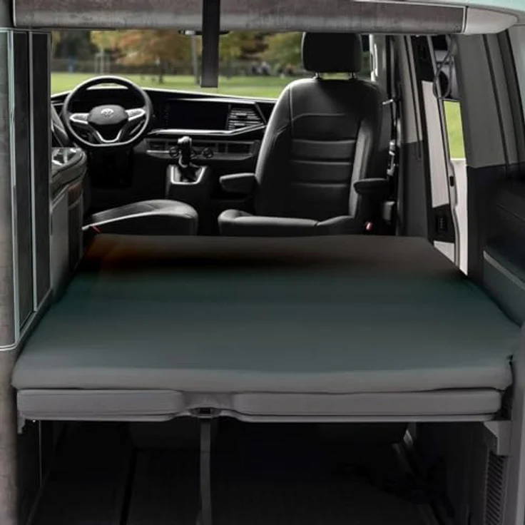 BLACK FOREST FOX Spannbettlaken Spannbettlaken VW Ocean T6.1/T6/T5 California Faltbett OEKO-TEX®, Baumwolle, Gummizug: rundum, Grau – Bild 2