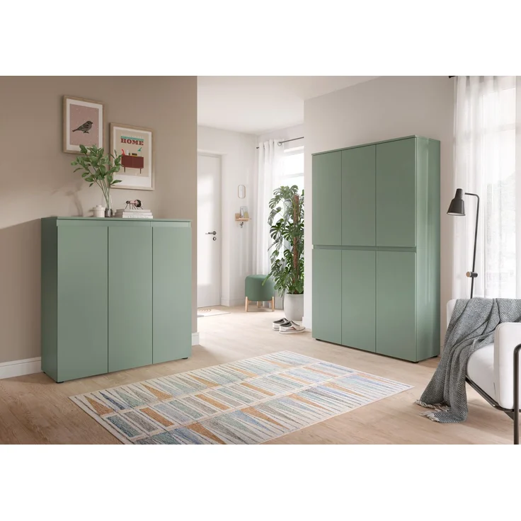 Universalschrank (B/H/T: 235x175x37 cm) in Smoke Green Nachbildung – Bild 5