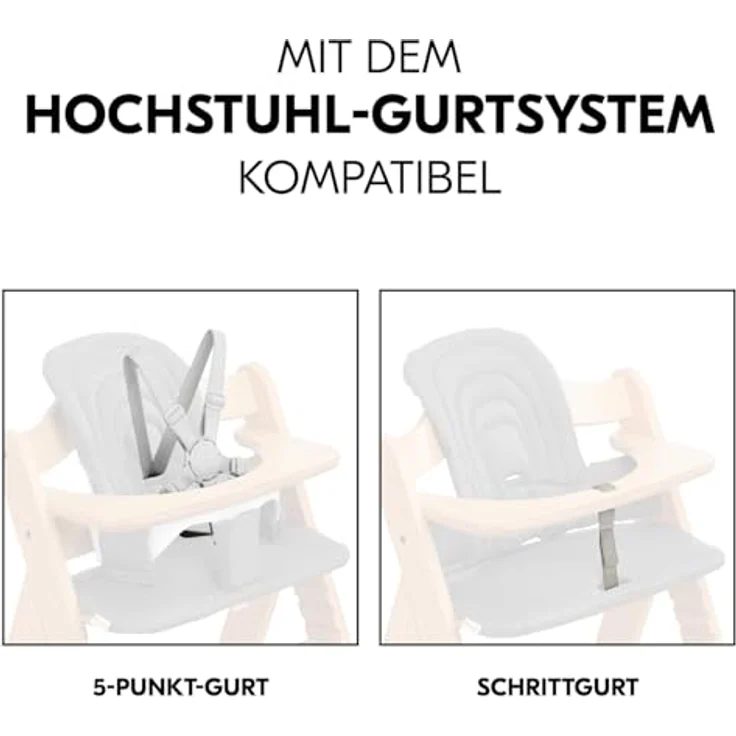 Hauck Sitzkissen / Hochstuhlauflage für Highchair Baby Seat, atmungsaktive Baumwolle, Dunkelgrau, passend für Alpha+, Beta+ und Arketa Hochstühle – Bild 7