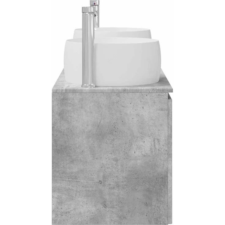 vidaXL Badezimmerschrank-Set 3 stk. Betongrau 129 x 44,5 x 80 cm 3405720 – Bild 7