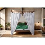 Himmelbett 180x200 cm Massivholzbett Akazie nougat Zoe 80419453