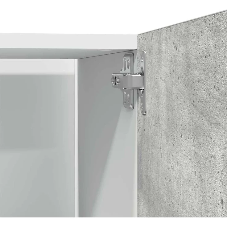 vidaXL Kühlumbauschrank Lyon Betongrau 60x57x207 cm Holzwerkstoff 856124 – Bild 12
