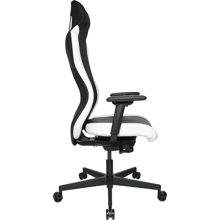 Gamer-Drehstuhl Star Plus / Sitness RS Sport Plus, Kunstleder, Netzstoff, Schwarz, Weiß – Bild 5