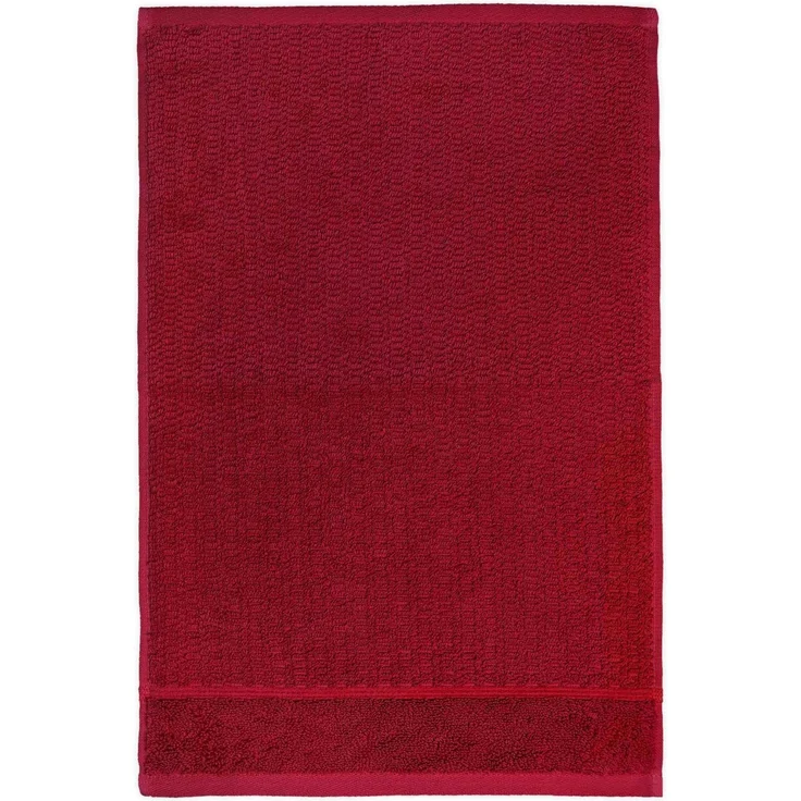 frottana Pearl Gästetuch 30x50 cm aus 100% Baumwolle, ruby