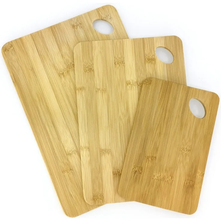 3er Set Bambusbretter Schneidebretter Brettchen