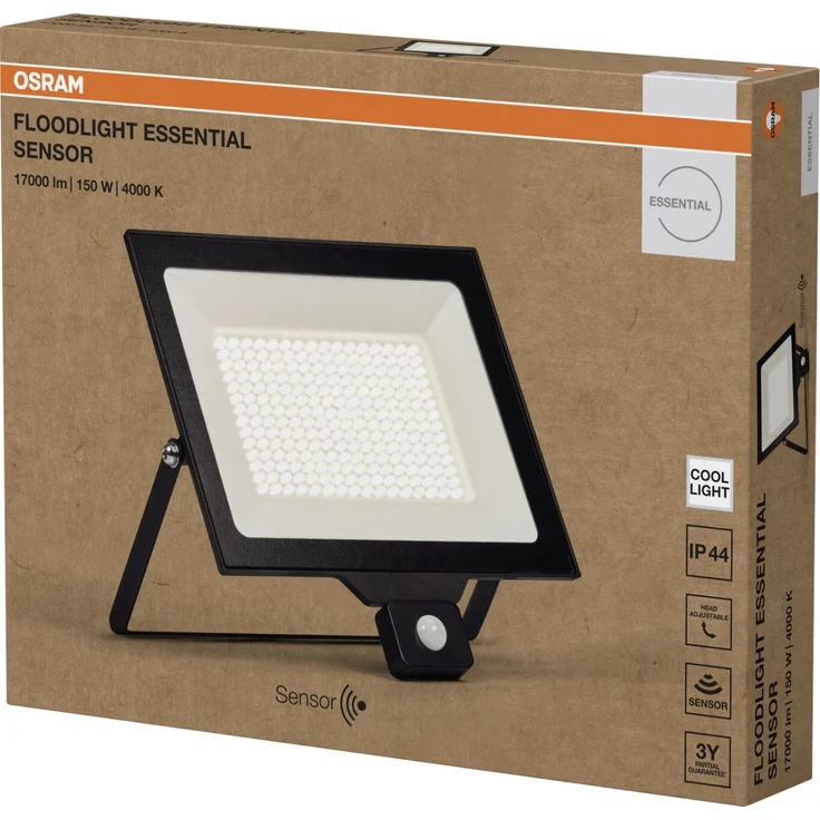 Osram Außenleuchte Floodlight Essential Bewegunsmelder 150W 4000K schwarz – Bild 3