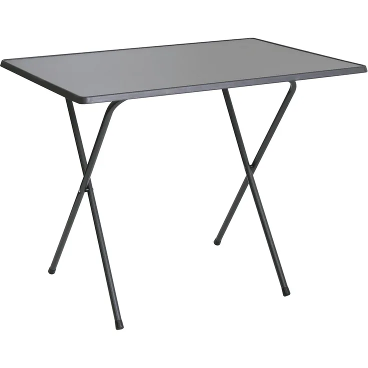Greemotion Campingtisch Scherentisch in Anthrazit klappbar ca. 60 63 80 cm