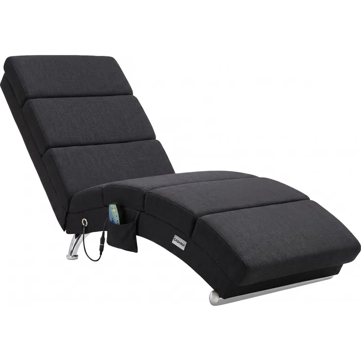 Casaria 'London' Relaxliege mit Massage- & Heizfunktion, Stoff Anthrazit, Ergonomisch