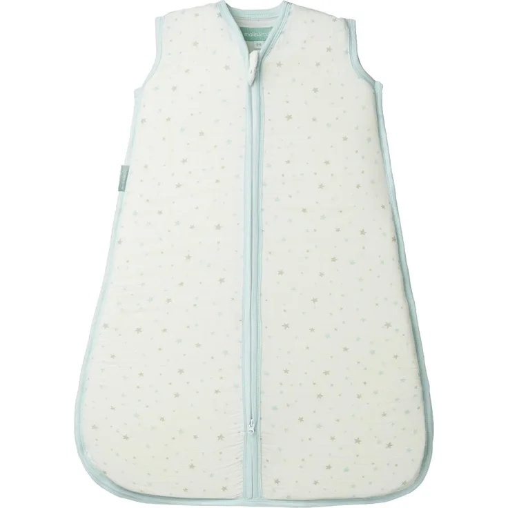 molis&co. Baby-Schlafsack. Größe: 85 cm (6-18 Monate). Ideal für den Sommer. Blue Sky. 100% Baumwolle. Weichheit und Frische in Einer einzigen Gewebeschicht.