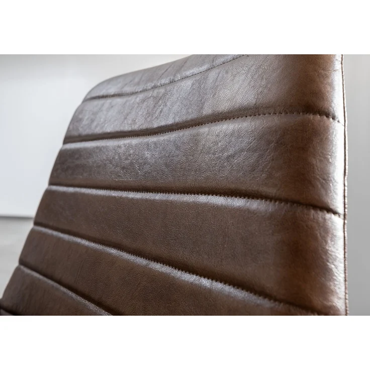 Stuhl Echtleder 59x68x93 dunkelbraun IRON LABEL #16 – Bild 5