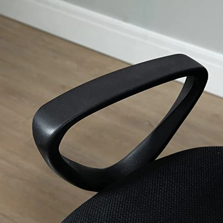Vinsetto Drehstuhl, Schwarz, mit atmungsaktivem Netzgewebe, individuell einstellbarer Sitzhöhe und dick gepolstertem Sitz, L59,5 x T60 x H102,5–126 cm – Bild 9
