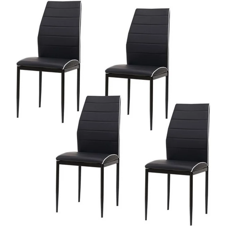 HTI-Living Esszimmerstuhl Stuhl Madison PU Schwarz (Set, 4 St), Esszimmerstuhl Kunstleder – Bild 2